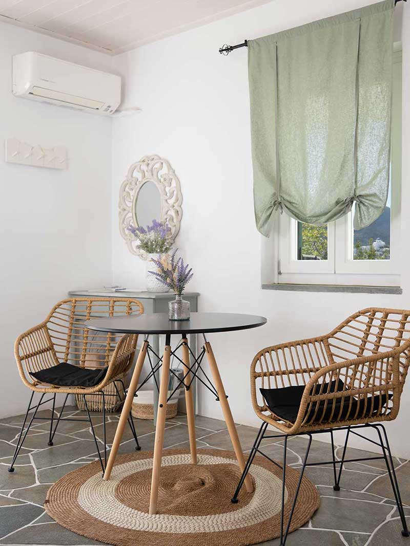 Coin salon dans l'appartement Apollon