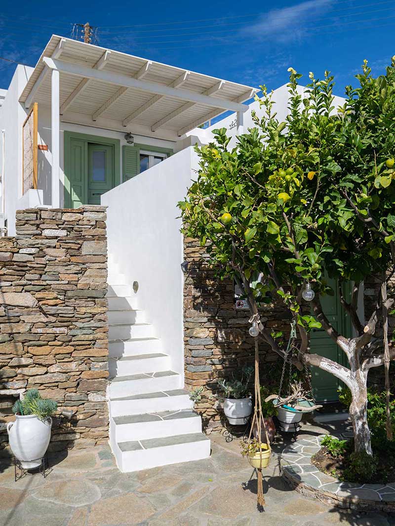 Escalier extérieur de l'appartement